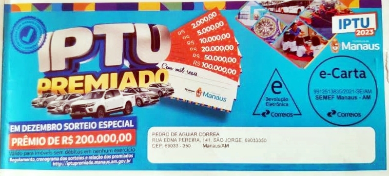 Vereador Rodrigo Guedes cobra suspensão do IPTU 2023 em Manaus