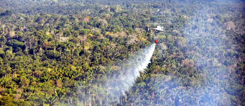 Governo do Amazonas intensifica combate às queimadas com apoio da Marinha na região metropolitana
