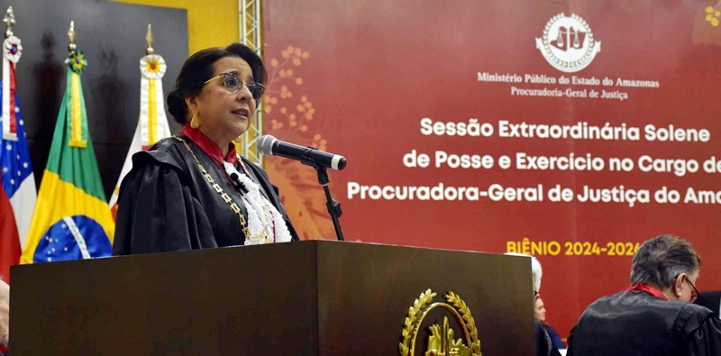 Promotora de Justiça, Leda Mara toma posse como procuradora-geral de Justiça do MPAM