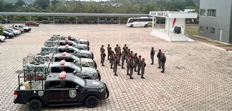Governo do Amazonas envia reforço policial para auxiliar segurança de Rondônia em combate a ataques criminosos 
