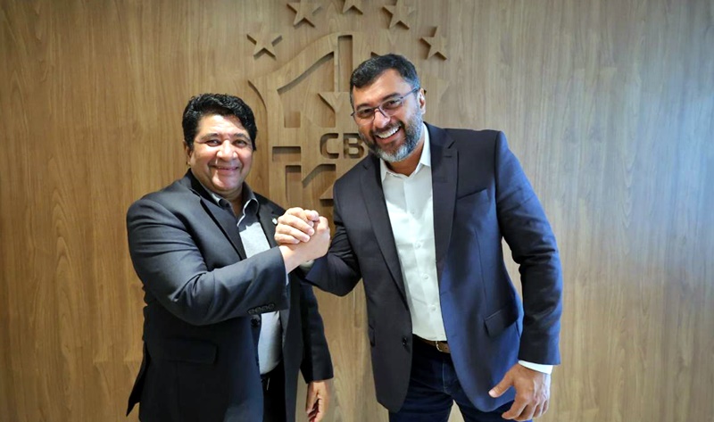Governador Wilson Lima reúne com presidente da CBF e tratativas para o Amazonas receber jogos da Copa do Mundo Feminina