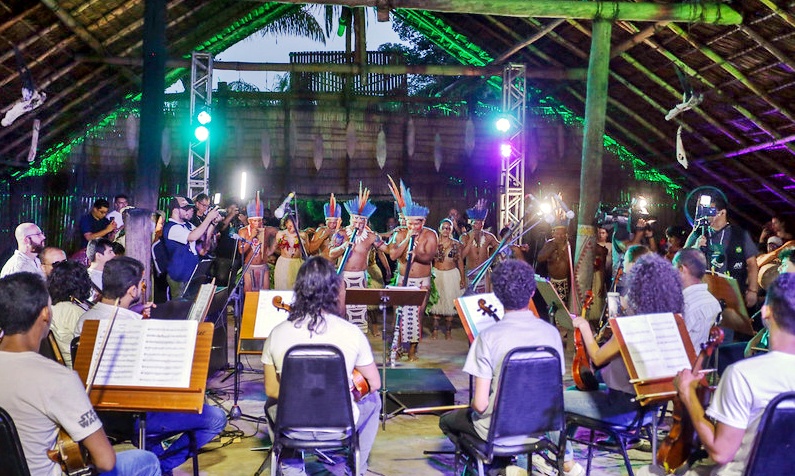 ‘Orquestra na Floresta’ encanta público na aldeia Cipiá e marca novo capítulo no diálogo cultural da Amazônia